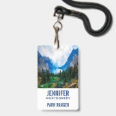Rustikale Landgebirge Naturfotografie Ausweis (Rückseite mit Lanyard)