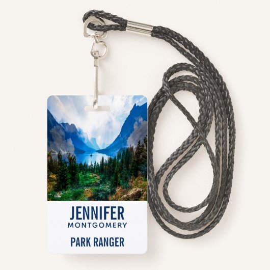 Rustikale Landgebirge Naturfotografie Ausweis (Vorderseite mit Schlüsselband)