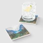 Rustikale Landgebirge Naturfotografie Steinuntersetzer (Seitenansicht)