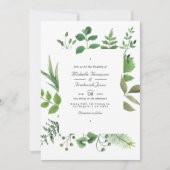 Rustikale Landhausgrün QR Code UAWG Wedding Einladung (Vorderseite)