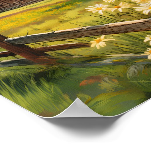 Rustikale Landhausszene 1 Poster (Ecke)