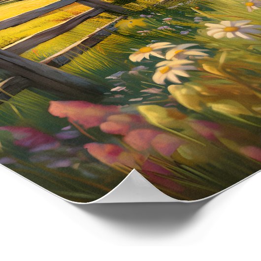 Rustikale Landhausszene 3 Poster (Ecke)