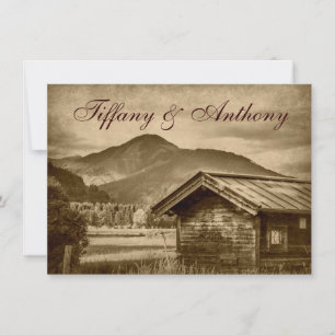 Rustikale Landhütte Hochzeitseinladungen Einladung