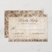 Rustikale Landkarten + Hochzeitskarten RSVP Karte (Vorne/Hinten)