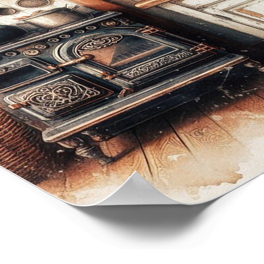 Rustikale Landküche 1 Poster (Ecke)