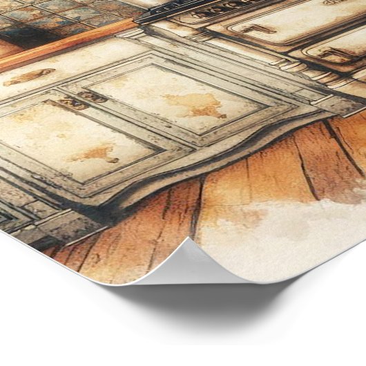 Rustikale Landküche 3 Poster (Ecke)