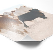 Rustikale Landkühe vor Ort Fotodruck (Ecke)