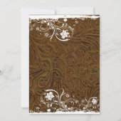 Rustikale Landleder und Hochzeit Einladung (Rückseite)