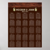 Rustikale Landmason Lights Hochzeitsskalender Poster (Vorne)