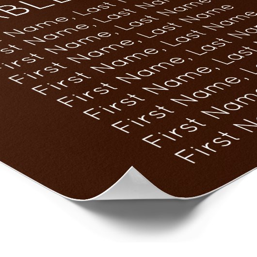 Rustikale Landmason Lights Hochzeitsskalender Poster (Ecke)