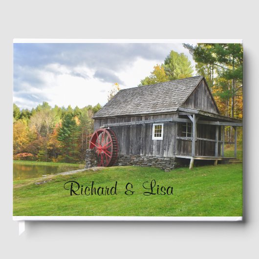 Rustikale Landmeile im Herbst Gästebuch (Vorderseite)