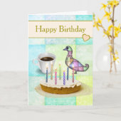 Rustikale Landpatchwork und Geburtstagskarte Karte (Gelbe Blume)