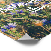 Rustikale Landschaft Blumenfeld Poster (Ecke)