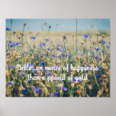 Rustikale Landschaft Blumenfeld Poster (Vorne)