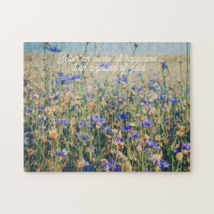Rustikale Landschaft Blumenfeld Puzzle
