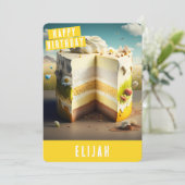 Rustikale Landschaft Geburtskarte Feiertagskarte (Stehend Vorderseite)