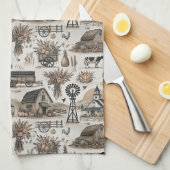 Rustikale Landschaft Geschirrtuch (Viertel Falte)