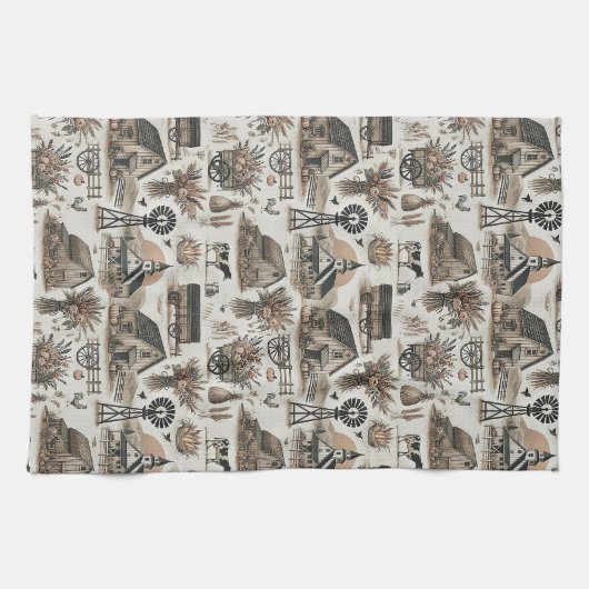 Rustikale Landschaft Geschirrtuch (Horizontal)