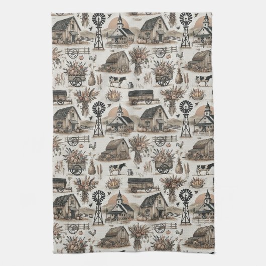 Rustikale Landschaft Geschirrtuch (Vertikal)