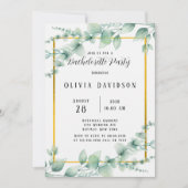 Rustikale Landschaft Grün Gold Junggeselinnen-Absc Einladung (Vorderseite)