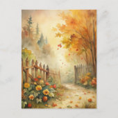 Rustikale Landschaft - Herbst Feiertagspostkarte (Vorderseite)