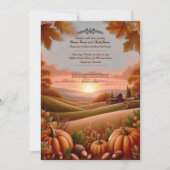 Rustikale Landschaft im Herbst Einladung zur Hochz (Vorderseite)