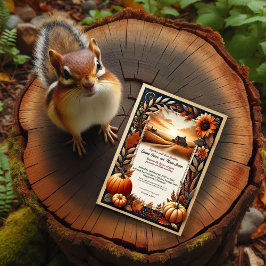 Rustikale Landschaft im Herbst Einladung zur Hochz