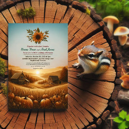 Rustikale Landschaft im Herbst Einladung zur Hochz