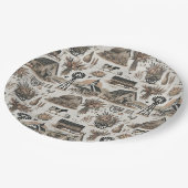 Rustikale Landschaft Pappteller (Schrägansicht)