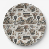 Rustikale Landschaft Pappteller (Vorderseite)