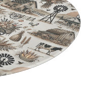 Rustikale Landschaft Schneidebrett (Ecke)