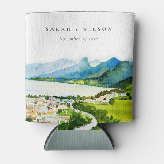 Rustikale Landschaft Seebad Landschaft Hochzeit Dosenkühler (Vorderseite)