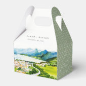 Rustikale Landschaft Seebad Landschaft Hochzeit Geschenkschachtel (Rückseite)