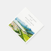 Rustikale Landschaft Seebad Landschaft Hochzeit Serviette (Ecke)