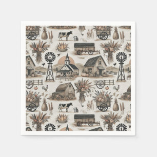 Rustikale Landschaft Serviette
