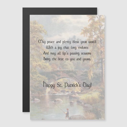 Rustikale Landschaft St. Patrick's Day Irish Segen Magnetkarte (Vorne/Hinten)