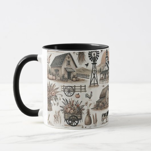 Rustikale Landschaft Tasse (Links)