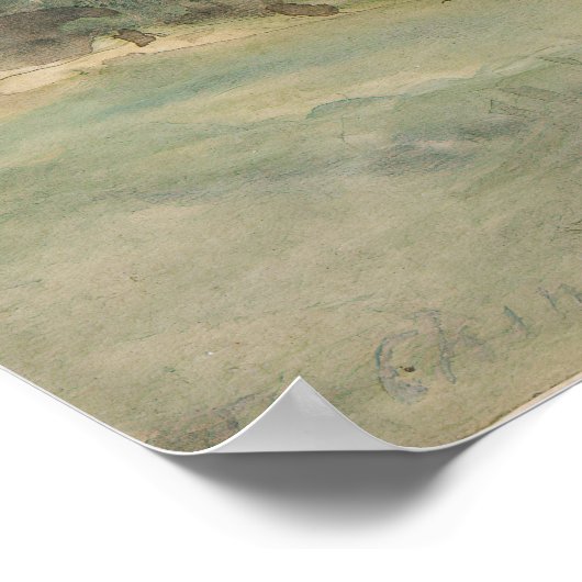 Rustikale Landschaft, Vintage Landschaft Poster (Ecke)