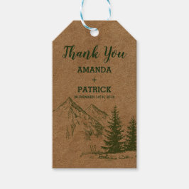 Rustikale Landschaftliche Hochzeitstags Geschenkanhänger