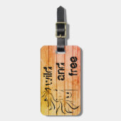 Rustikale Landskizze für Wildtiere und Freie Pferd Gepäckanhänger (Vorderseite vertikal)