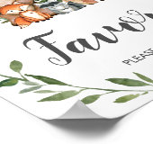 Rustikale Landtiere bevorzugen Unterschrift Poster (Ecke)