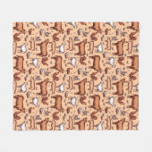 Rustikale Landtiere Fleecedecke (Vorderseite (Horizontal))