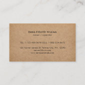 Rustikale Landtiere Kühe Hühnchen Wasserfarbe Visitenkarte (Rückseite)