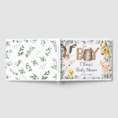 Rustikale Landtiere Stallengrün Boy Babydusche Gästebuch (Voll)
