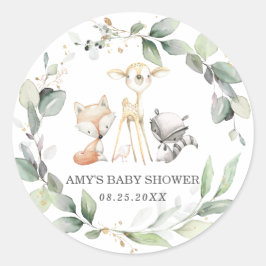 Rustikale Landtiere, Waldtiere Vielen Dank Runder Aufkleber