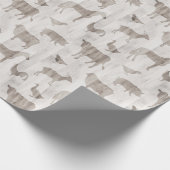 Rustikale Landtiere - Weißwaschholz-Geschenkwrap Geschenkpapier (Ecke)