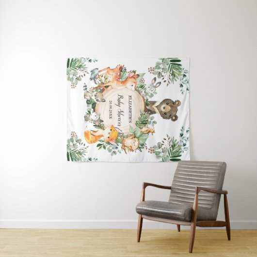 Rustikale Landtiere willkommen Wandteppich (Beispiel (Horizontal))