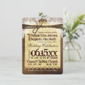 Rustikale Landtypografie - Einladungen zur Hochzei (Stehend Vorderseite)