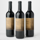 Rustikale Landwaldhalle Vintager Western Hochzeit Weinetikett (Flaschen)