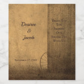 Rustikale Landwaldhalle Vintager Western Hochzeit Weinetikett (Einzelnes Label)